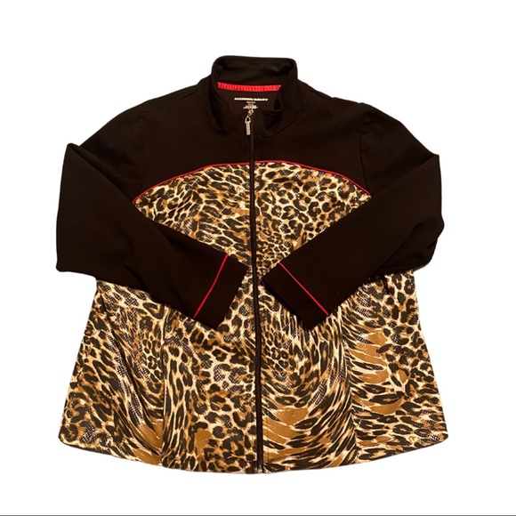 ALIA SZ 20P- CHEETAH PRINT ZIPPERED JACKET - Picture 5 of 10